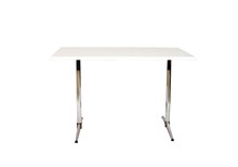 Table, white, laminate, L: 115 W: 75 H: 72 cm